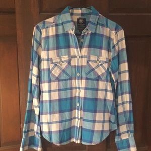 AEO | Plaid Flannel Button Up